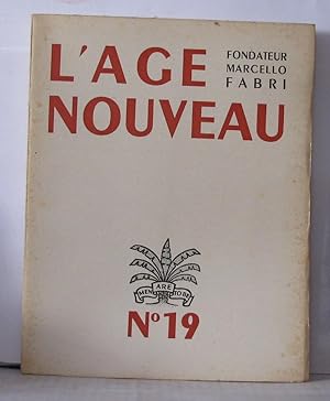 Bild des Verkufers fr L'ge nouveau Ides Lettres Arts Numro 20 zum Verkauf von Librairie Albert-Etienne