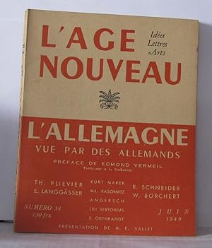 Bild des Verkufers fr L'ge nouveau Ides Lettres Arts Numro 38 zum Verkauf von Librairie Albert-Etienne