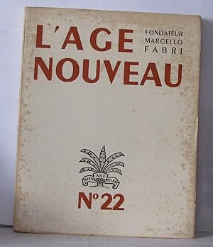 Bild des Verkufers fr L'ge nouveau Ides Lettres Arts Numro 23 zum Verkauf von Librairie Albert-Etienne