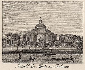 Seller image for Teilansicht, Kirche, "Ansicht der Kirche in Batavia". for sale by Antiquariat Clemens Paulusch GmbH