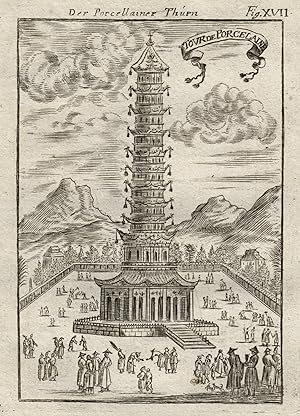 Imagen del vendedor de Teilansicht, Porzellanturm, "Der Porcellaner Thurm". a la venta por Antiquariat Clemens Paulusch GmbH