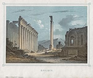 Immagine del venditore per Ansicht der Ruinen des Sonnentempels, "Baalbek". venduto da Antiquariat Clemens Paulusch GmbH