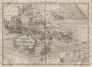 Bild des Verkufers fr Lithografie- Karte, b. Herder in Freib., "Australien Ozeanien. Polynesien" . zum Verkauf von Antiquariat Clemens Paulusch GmbH