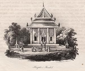 Bild des Verkufers fr Teilansicht, Tempel, "Templet i Bankok". zum Verkauf von Antiquariat Clemens Paulusch GmbH