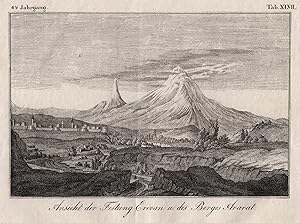 Bild des Verkufers fr Gesamtansicht, "Ansicht der Festung Erivan u. des Berges Ararat". zum Verkauf von Antiquariat Clemens Paulusch GmbH