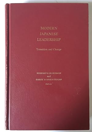 Bild des Verkufers fr Modern Japanese leadership : transition and change zum Verkauf von Joseph Burridge Books