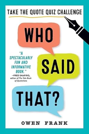 Seller image for Who Said That? (Paperback) for sale by Grand Eagle Retail