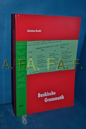 Bild des Verkufers fr Baskische Grammatik zum Verkauf von Antiquarische Fundgrube e.U.