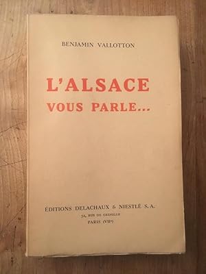 Imagen del vendedor de L'Alsace vous parle a la venta por Librairie des Possibles