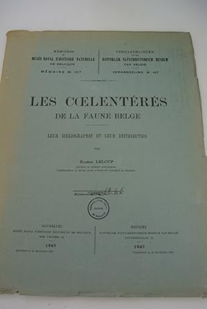 Bild des Verkufers fr Les Coelenteres de la faune Belge. (= Institut royal des sciences naturelles de Belgique, Memoire No. 107) zum Verkauf von Antiquariat Bookfarm