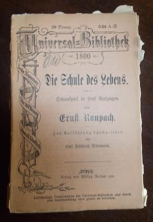 Imagen del vendedor de Die Schule des Lebens: Schauspiel in fnf Aufzgen a la venta por Buchstube Tiffany