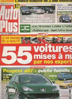 Auto Plus n 778 : 55 voitures mises   nu par nos experts - Collectif