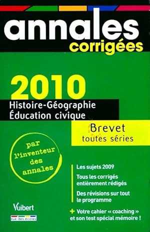 Histoire-g ographie, Education civique brevet toutes s ries 2010 - judith Bertrand