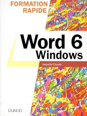 Imagen del vendedor de Word 6 windows - Isabelle Daud? a la venta por Book Hmisphres