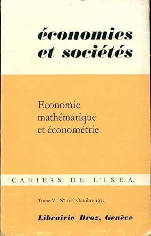 Economie math matique  conom trie - Collectif