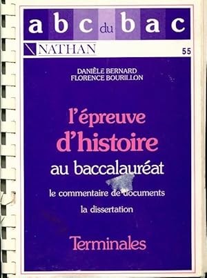 L' preuve d'histoire au baccalaur at Terminales A,B,C,D 1989 - Collectif
