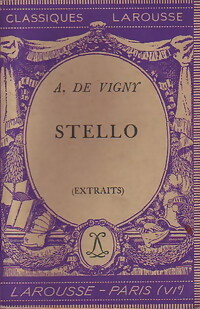 Seller image for Stello (extraits) - Alfred De Vigny for sale by Book Hmisphres