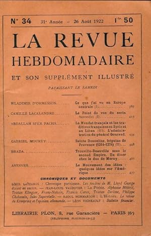 La revue hebdomadaire 31e ann e n 34 - Collectif