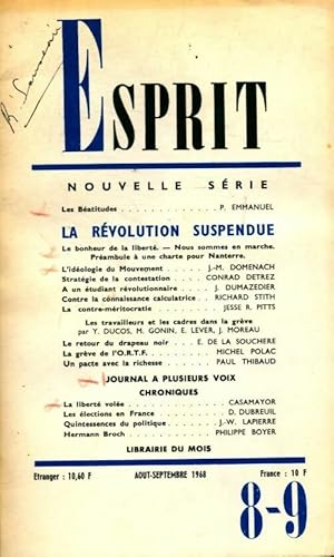 Esprit n 373 : La r volution suspendue - Collectif