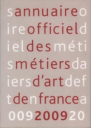 Annuaire officiel des m?tiers de France 2009 - Collectif