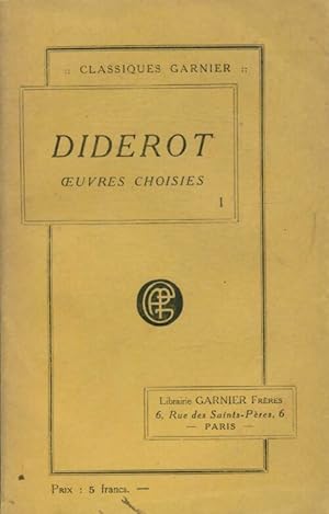 Seller image for Oeuvres choisies Tome I - Denis Diderot for sale by Book Hmisphres