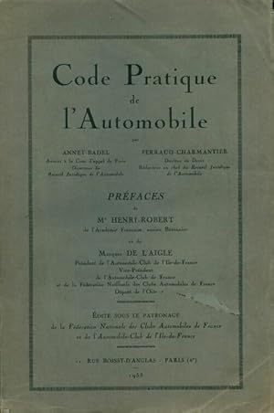 Code pratique de l'automobile Tome I - Collectif