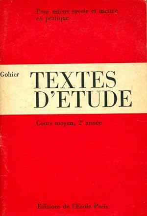 Textes d  tude CM2 - Jean Gohier
