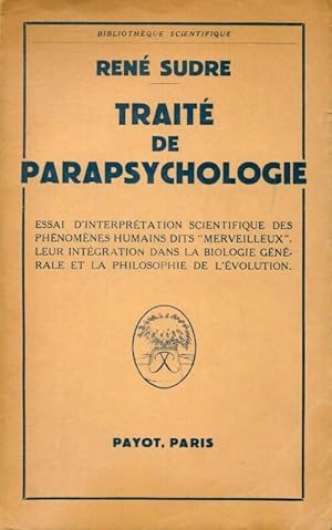 Trait  de parapsychologie - Ren  Sudre