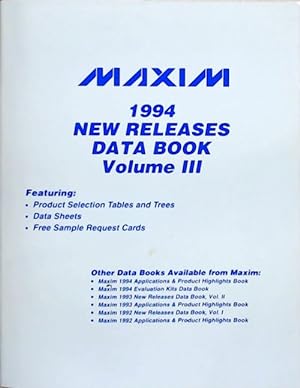 Maxim 1994 New releases data book Volume III - Collectif