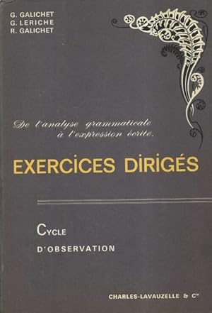 Exercices dirig?s cycle d'observation - Collectif