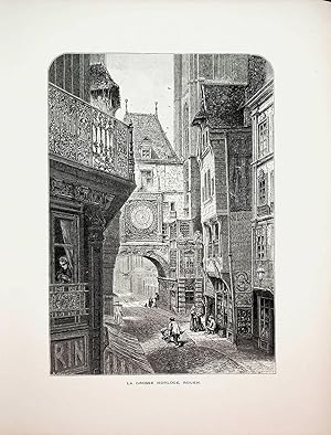 Rouen, Normandie, France, Le Gros Horloge, vue ca. 1875