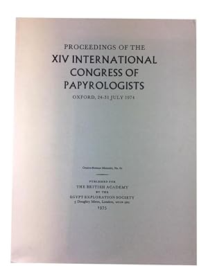 Seller image for Proceedings of the XIV International Congress of Papyrologists, Oxford, 24-31 July 1974 for sale by McBlain Books, ABAA