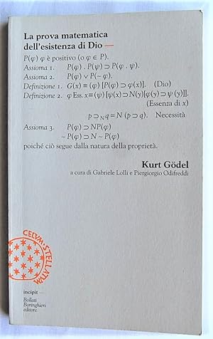 Seller image for LA PROVA MATEMATICA DELL'ESISTENZA DI DIO. for sale by Studio Bibliografico Olubra