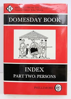 Bild des Verkufers fr [PART ONE]: INDEX OF PLACES. [By] J. McN. Dodgson and J. J. N. Palmer. (History from the Sources). (Domesday Book. 36). zum Verkauf von Marrins Bookshop