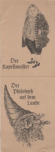 Bild des Verkufers fr Programmheft Domenico Cimarosa DER KAPELLMEISTER / Carlo Goldoni DER PHILOSOPH AUF DEM LANDE Opera mobile ca. 1975 zum Verkauf von Programmhefte24 Schauspiel und Musiktheater der letzten 150 Jahre