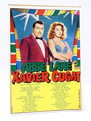CANCIONERO. XAVIER CUGAT Y ABBE LANE. SELECCIÓN DE SUS ÉXITOS (Xavier Cugat) Bistagne, 1959