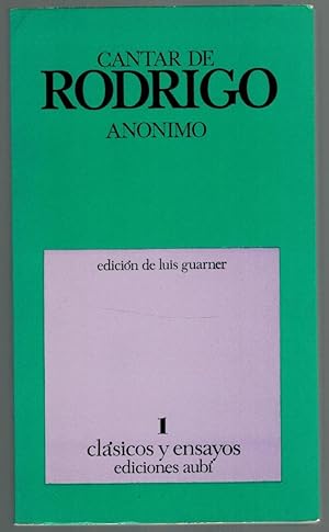 Imagen del vendedor de CANTAR DE RODRIGO a la venta por Librería Diálogo