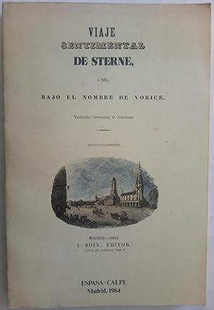 Imagen del vendedor de Viaje sentimental de Sterne, a Pars, bajo el nombre de Yorick (facsmil) a la venta por Librera Ofisierra