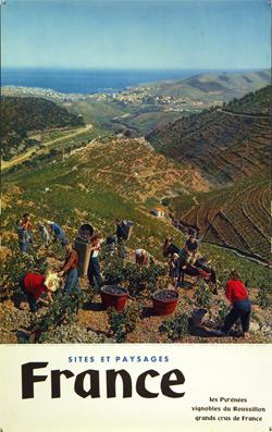 Plakat - France - Sites & Paysages - Les Pyrénées, Vignobles du Roussillon, Grands crus de France...