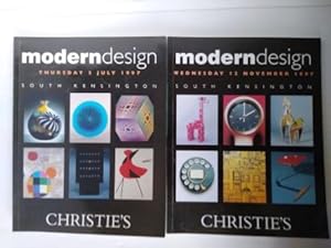 Modern Design - 2x Christie's auction catalogues 3rd July and 12th November 1997 ( 2 catalogues )