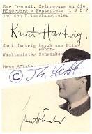 Imagen del vendedor de HANS SHNKER (1903-81) deutscher Schauspieler; KNUT HARTWIG (1891-1977) deutscher Schauspieler und Synchronsprecher a la venta por Herbst-Auktionen