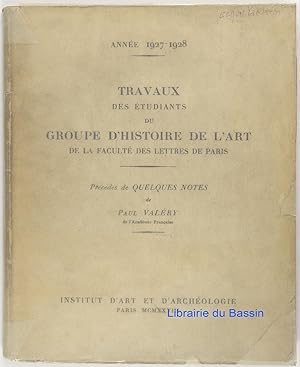 Travaux des étudiants du groupe d'histoire de l'art de la Faculté des Lettres de Paris