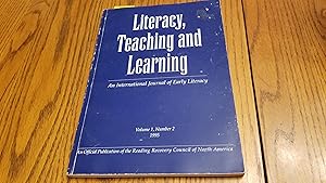 Seller image for Literacy, Teaching and Learning: An International Journal of Early Literacy Vol I, Number 2 for sale by Whitehorse Books