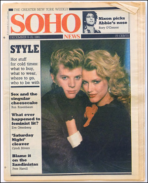 Bild des Verkufers fr SoHo News, Vol. 9, No. 10 (December 9-15, 1981) zum Verkauf von Specific Object / David Platzker