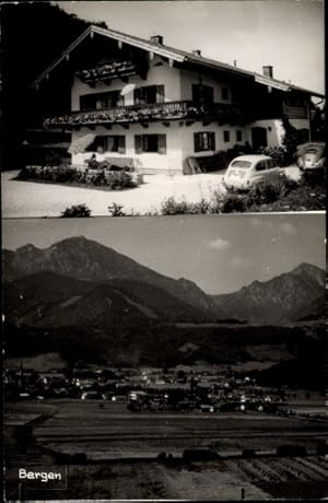 Bild des Verkufers fr Ansichtskarte / Postkarte Bergen im Chiemgau Oberbayern, Gasthaus, Fernblick zum Verkauf von akpool GmbH