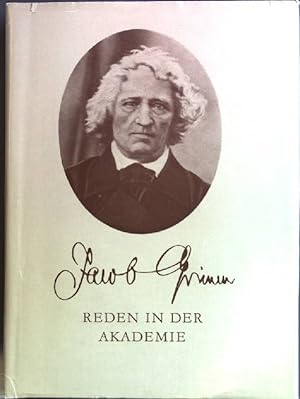 Bild des Verkufers fr Jacob Grimm; Reden in der Akademie zum Verkauf von books4less (Versandantiquariat Petra Gros GmbH & Co. KG)