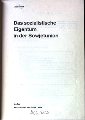 Image du vendeur pour Das sozialistische Eigentum in der Sowjetunion. Abhandlungen zum Ostrecht, Band II. mis en vente par books4less (Versandantiquariat Petra Gros GmbH & Co. KG)