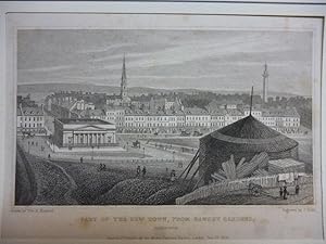 Orig. Stahlstich: Part of the new Town, from Ramsey Gardens Edinburgh Tho. H. Shepherd.