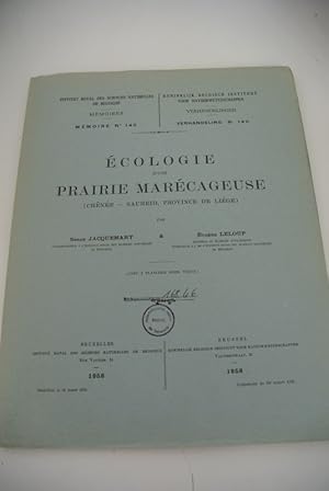Bild des Verkufers fr Ecologie d'une Prairie Marecageuse (Chenee - Sauheid, Province de Liege) (= Institut royal des sciences naturelles de Belgique, Memoire No. 140) zum Verkauf von Antiquariat Bookfarm