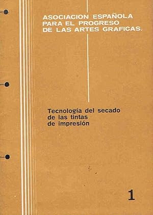 Seller image for 1. TECNOLOGA DEL SECADO DE LAS TINTAS DE IMPRESIN for sale by Librera Torren de Rueda